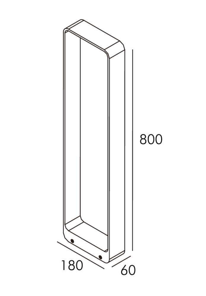 BOLLARD20CORCOLEN2080CM202.png BOLLARD CORCOLEN 6W IP65 27K NEGRO 800MM