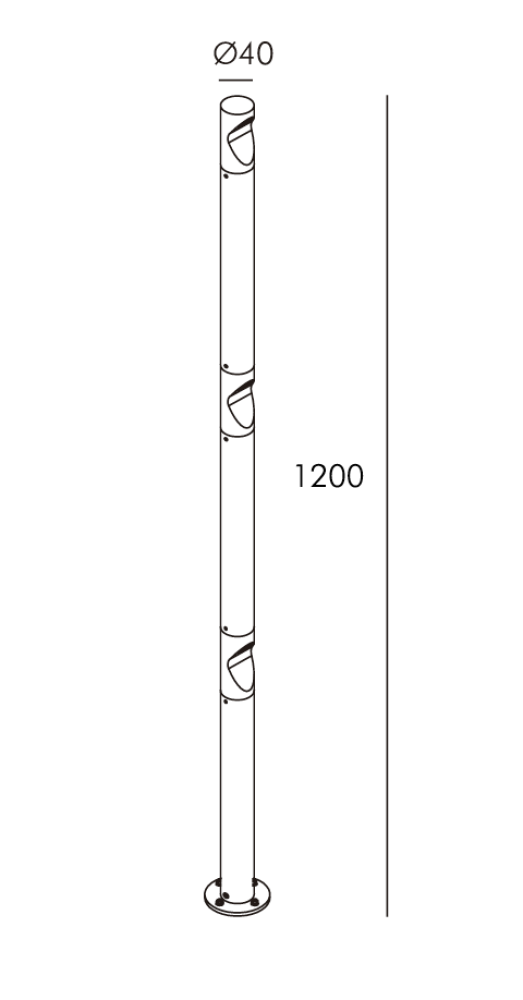 BOLLARD20QUILA20120CM20B.png BOLLARD QUILA TRIPLE 6W IP65 27K NEGRO