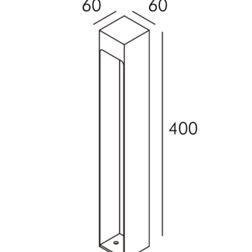 BOLLARD VERBENA 5W IP65 27K NEGRO