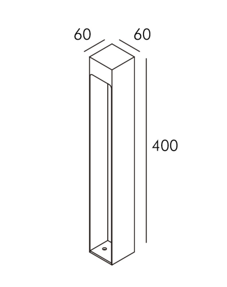 BOLLARD VERBENA 5W IP65 27K NEGRO