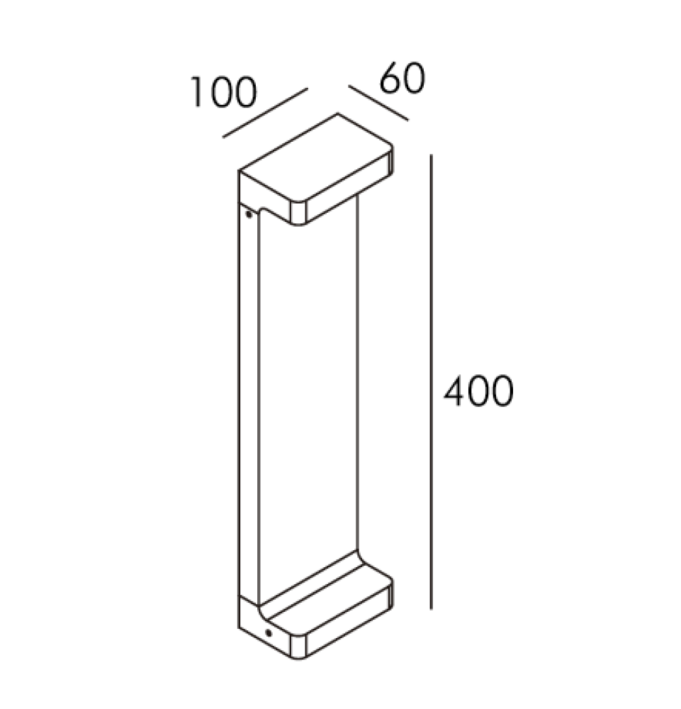 BOLLARD LLARETA 6W IP65 27K NEGRO