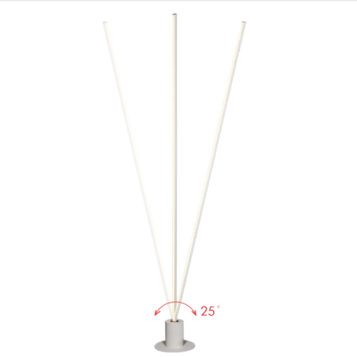 LUMINARIA DE PIE ROSA FLOOR LAMP DIM 18W 30K NEGRO