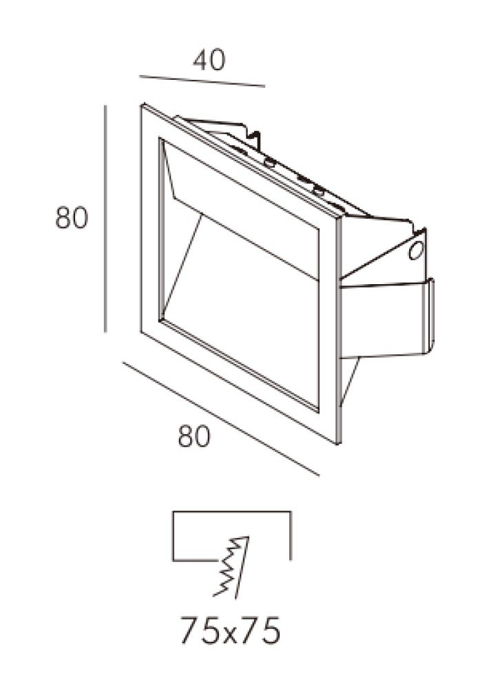 7364c.jpg APLIQUE INTERIOR NELLO 3W 27K BLANCO EMBUTIDO