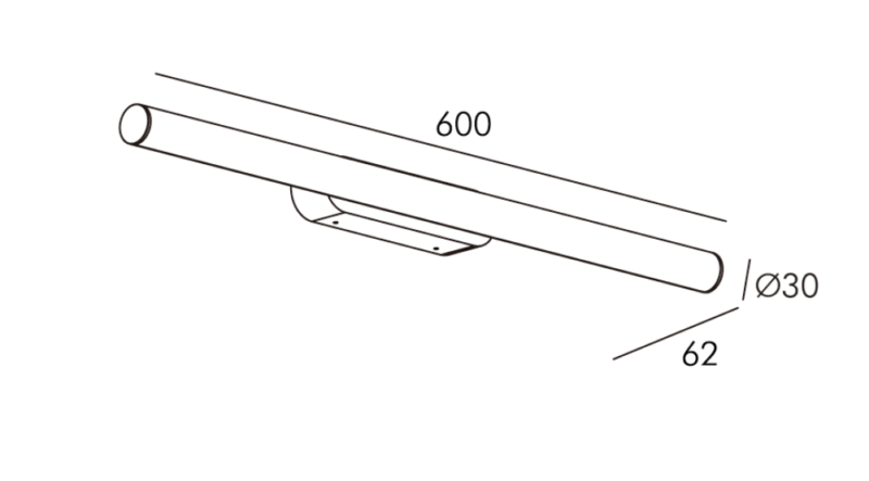 APLIQUE INTERIOR ALICE DIM 15W 30K BLANCO Φ30×600MM