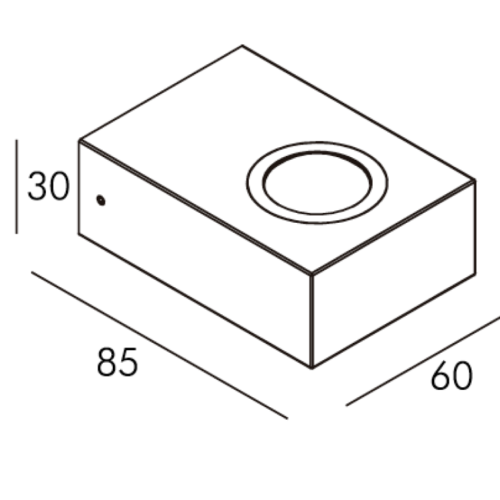 APLIQUE20GRACILE20203.png APLIQUE EXTERIOR GRACILE UNIDIRECCIONAL 3W IP65 27K NEGRO