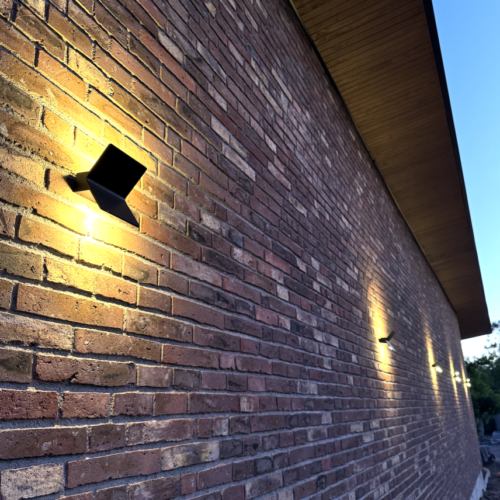 APLIQUE EXTERIOR SUBULATA BIDIRECCIONAL IP65 27K NEGRO 2×3W