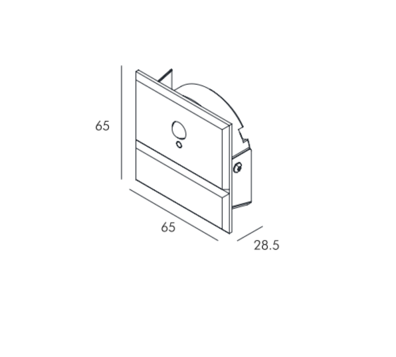 APLIQUE INTERIOR JULIA SENSOR 3W 27K CAFE EMBUTIDO