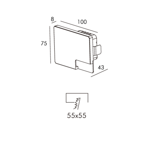 Captura20de20pantalla202025-03-3120163023.png APLIQUE INTERIOR JULIA S 1W 30K BLANCO EMBUTIDO