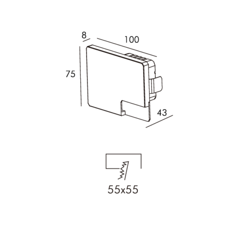 Captura20de20pantalla202025-03-3120163023.png APLIQUE INTERIOR JULIA S 1W 30K BLANCO EMBUTIDO