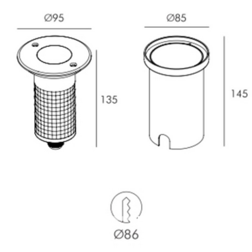 LUMINARIA DE PISO BARITA 10W IP67 30K GRIS