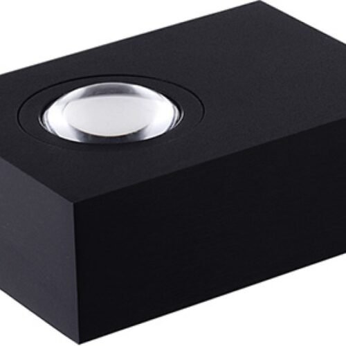 APLIQUE EXTERIOR GRACILE BIDIRECCIONAL IP65 27K NEGRO 2×1W