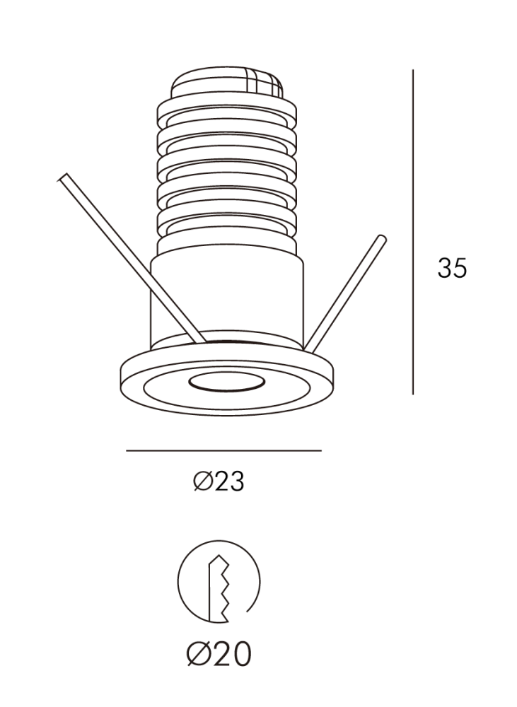 PICCOLO2002201.png DOWNLIGHT PICCOLO EMBUTIDO 1W 27K BLANCO