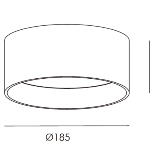 DOWNLIGHT RAVENNA SOBREPUESTO 20W IP44 30K NEGRO