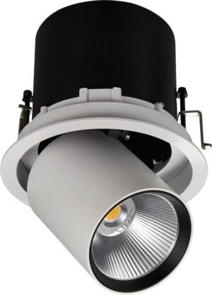 DOWNLIGHT TRANSFORMER ORIENTABLE EMBUTIDO 25W 30K BLANCO Y NEGRO
