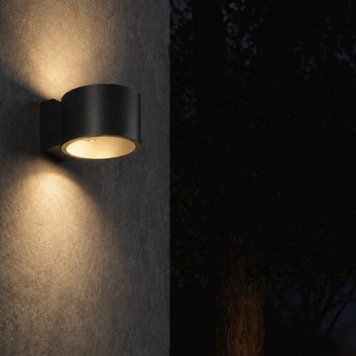 APLIQUE EXTERIOR MELI 3W IP54 27K NEGRO